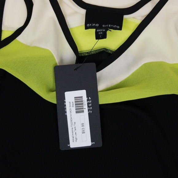 Atina Christina Highlow Tank Top Sheer Blouse C4 - Picture 5 of 8